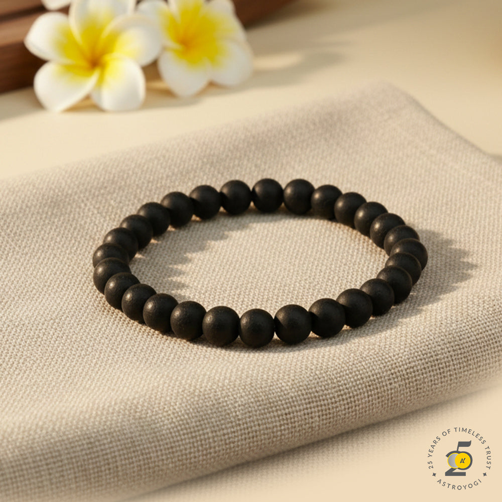 Karungali Elastic Bracelet - 22 Beads, 8mm
